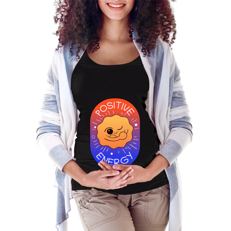 Positive Energy Maternity Scoop Neck T-shirt by thebrandal | Artistshot