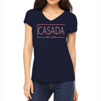 Casada Est. 2022, Married Woman Latina Spanish Wife Wedding T Shirt Women's V-neck T-shirt | Artistshot