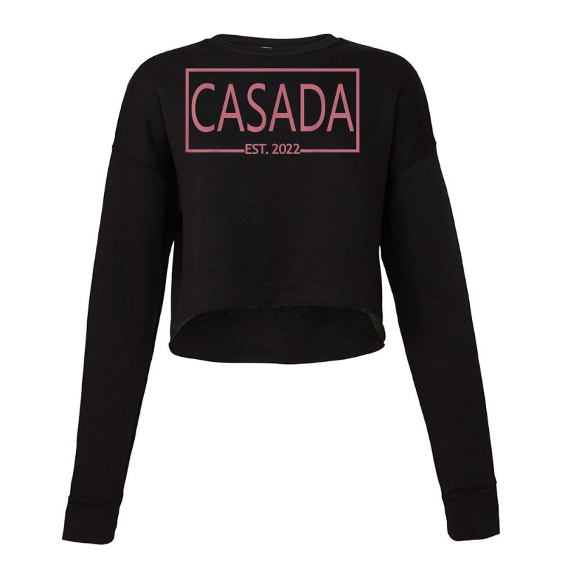 Casada Est. 2022, Married Woman Latina Spanish Wife Wedding T Shirt Cropped Sweater by gswarnkab | Artistshot