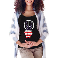 Hot Trend Fourth 4th Of July American Flag Peace Maternity Scoop Neck T-shirt | Artistshot