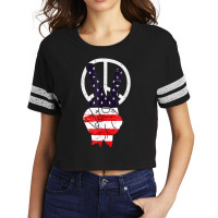 Hot Trend Fourth 4th Of July American Flag Peace Scorecard Crop Tee | Artistshot