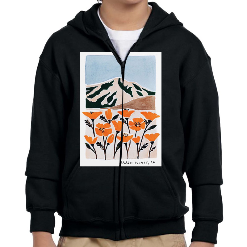 Marin County Youth Zipper Hoodie by raullemosa | Artistshot