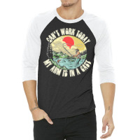 Sorry I Cant Work My Arm Is In A Cast Funny Fishing Vintage 3/4 Sleeve Shirt | Artistshot