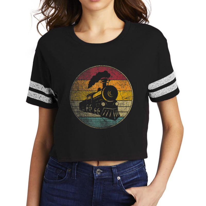 Limited Edition Train Vintage Distressed Retro Engineer Engine Conduct Scorecard Crop Tee by fenderbendable | Artistshot