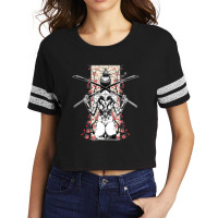 Hot Trend Japanese Samurai Girl And Vintage Sakura Cherry Blossom Gift Scorecard Crop Tee | Artistshot