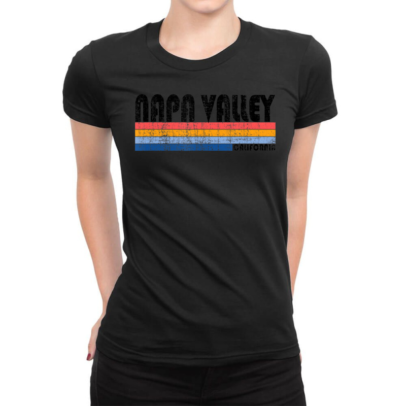 Vintage 70s 80s Style Napa Valley, California Ladies Fitted T-Shirt by hongquangd | Artistshot