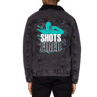 Shots Fired   Track And Field T Shirt Unisex Sherpa-lined Denim Jacket | Artistshot