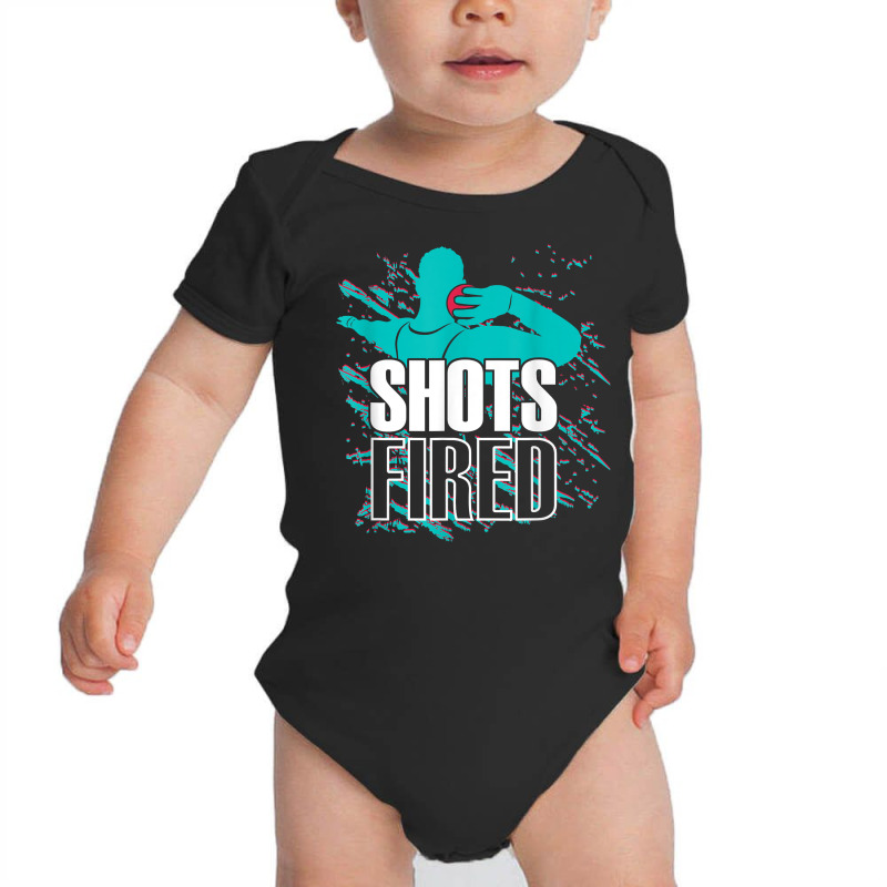 Shots Fired   Track And Field T Shirt Baby Bodysuit by rennambka | Artistshot