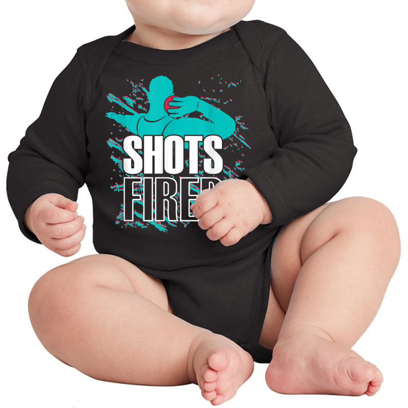 Shots Fired   Track And Field T Shirt Long Sleeve Baby Bodysuit by rennambka | Artistshot