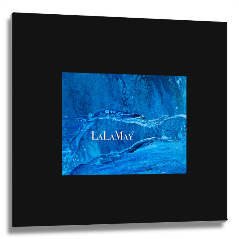 Hot Trend Sapphire Blue Metal Print Square | Artistshot