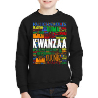 Kwanzaa 7 Principles Word Art T Shirt Youth Sweatshirt | Artistshot