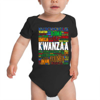 Kwanzaa 7 Principles Word Art T Shirt Baby Bodysuit | Artistshot