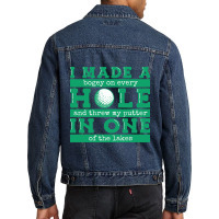 Hot Trend Hole In One Golfer Funny Golf Men Denim Jacket | Artistshot