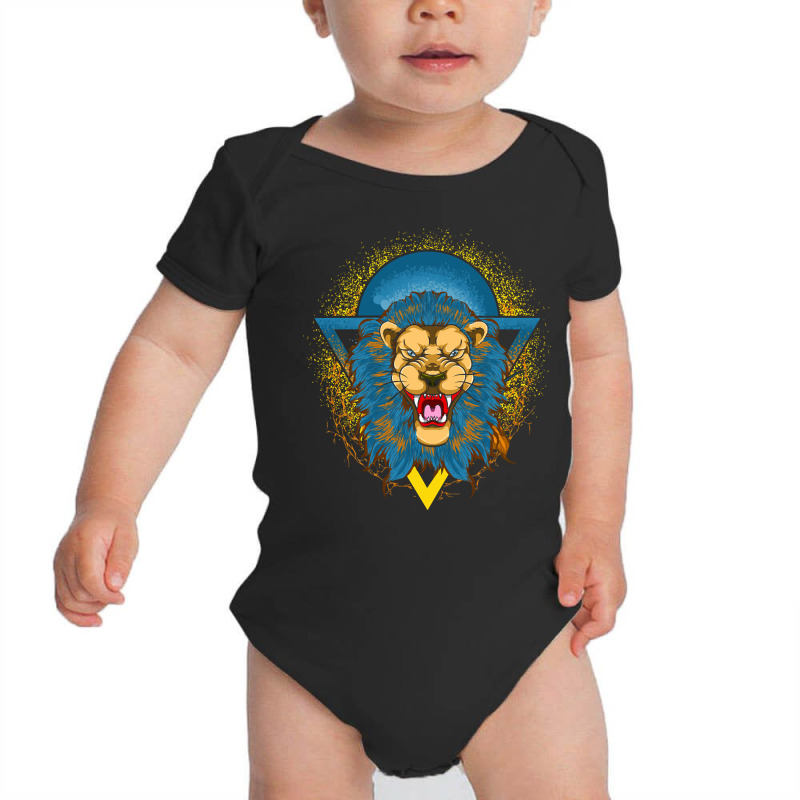 Limited Edition African Zoo Animal Safari Retro Lion Baby Bodysuit by Ledford Leslie | Artistshot