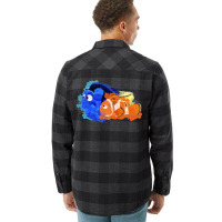 Anniversary Gift Finding Nemo Blue Gifts For Music Fan Flannel Shirt | Artistshot