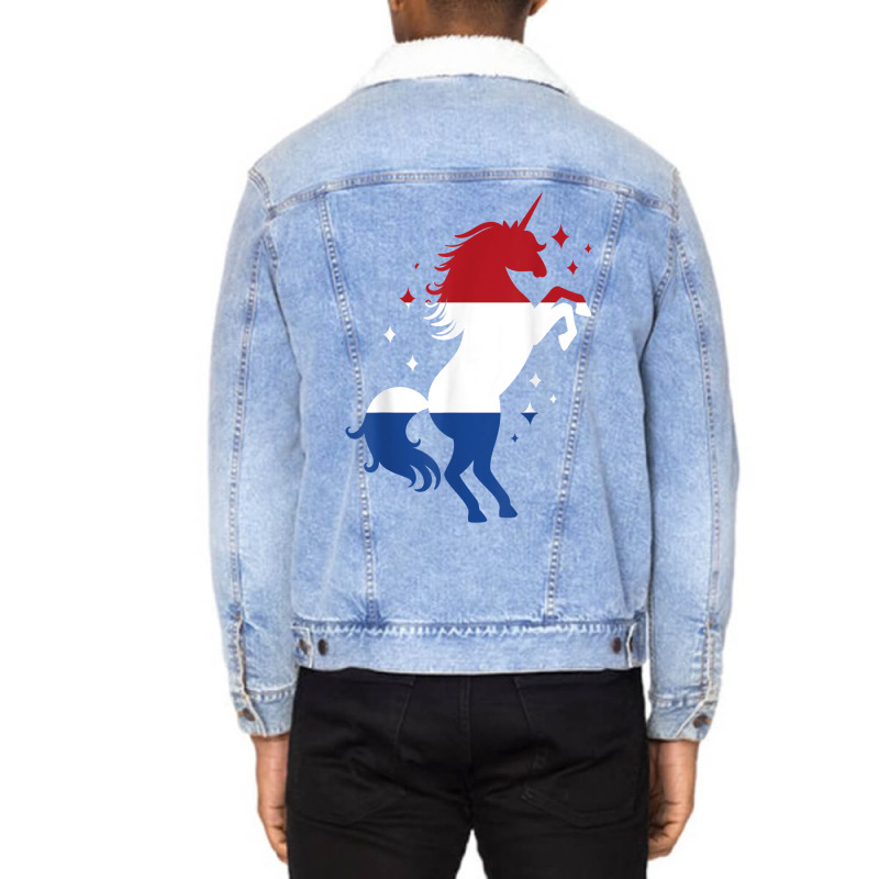 Proud Unicorn Netherlands Roots Holland Dutch Flag T Shirt Unisex Sherpa-lined Denim Jacket | Artistshot