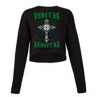 St Patricks Day Irish Veritas Aequitas Ireland Cropped Sweater | Artistshot