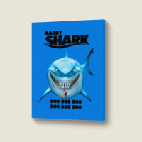 Daddy Shark   Finding Nemo Portrait Canvas Print | Artistshot