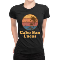 Trending Retro Cabo San Lucas Mexico Vintage 70s Sunset Ladies Fitted T-shirt | Artistshot