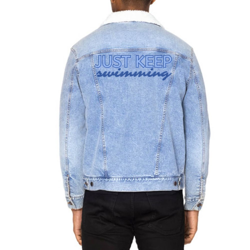 Just Keep Swimming   Finding Nemo Unisex Sherpa-lined Denim Jacket | Artistshot