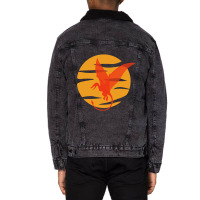 Hot Trend Flying Pterosaur Unisex Sherpa-lined Denim Jacket | Artistshot