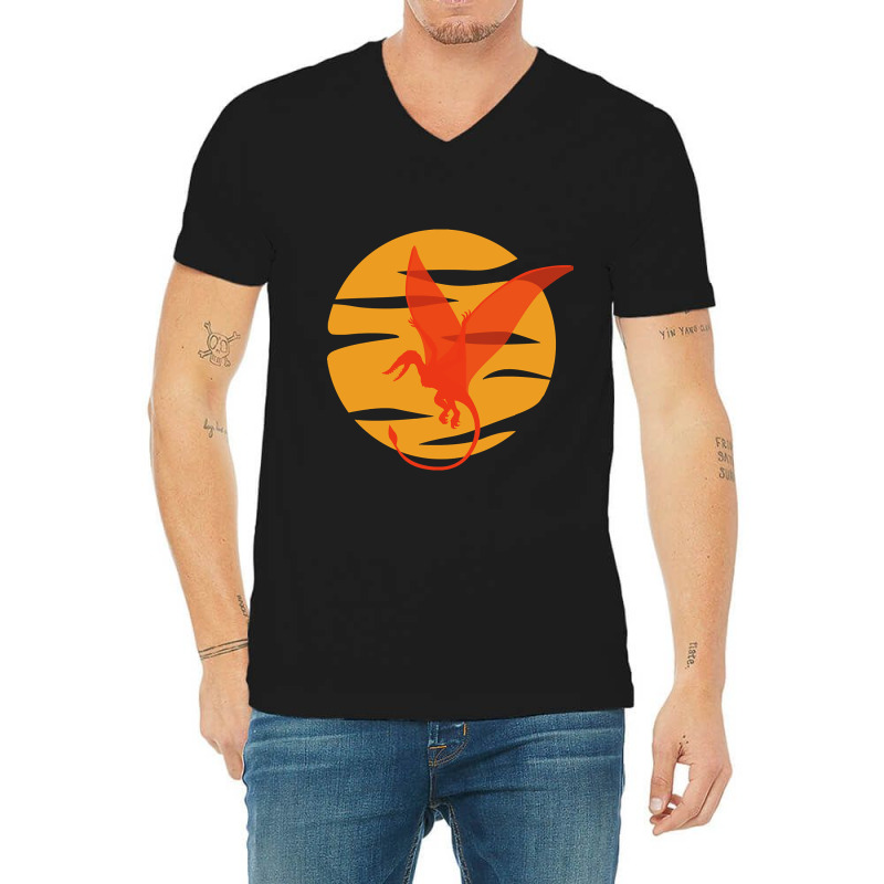 Hot Trend Flying Pterosaur V-neck Tee | Artistshot