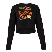 Big Sister Of The Birthday Girl Halloween Birthday Pumpkin Cropped Sweater | Artistshot