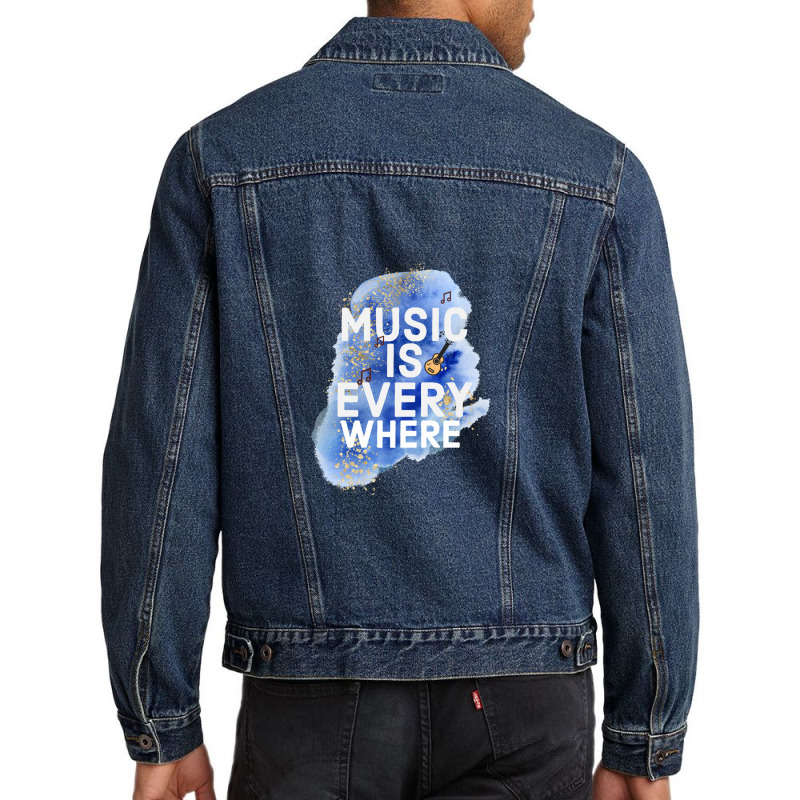 Music Is Everywhere Men Denim Jacket by MichaelVictory | Artistshot