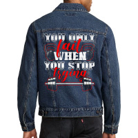 Trending You Only Fail When You Stop Trying Gym Motivational Men Denim Jacket | Artistshot