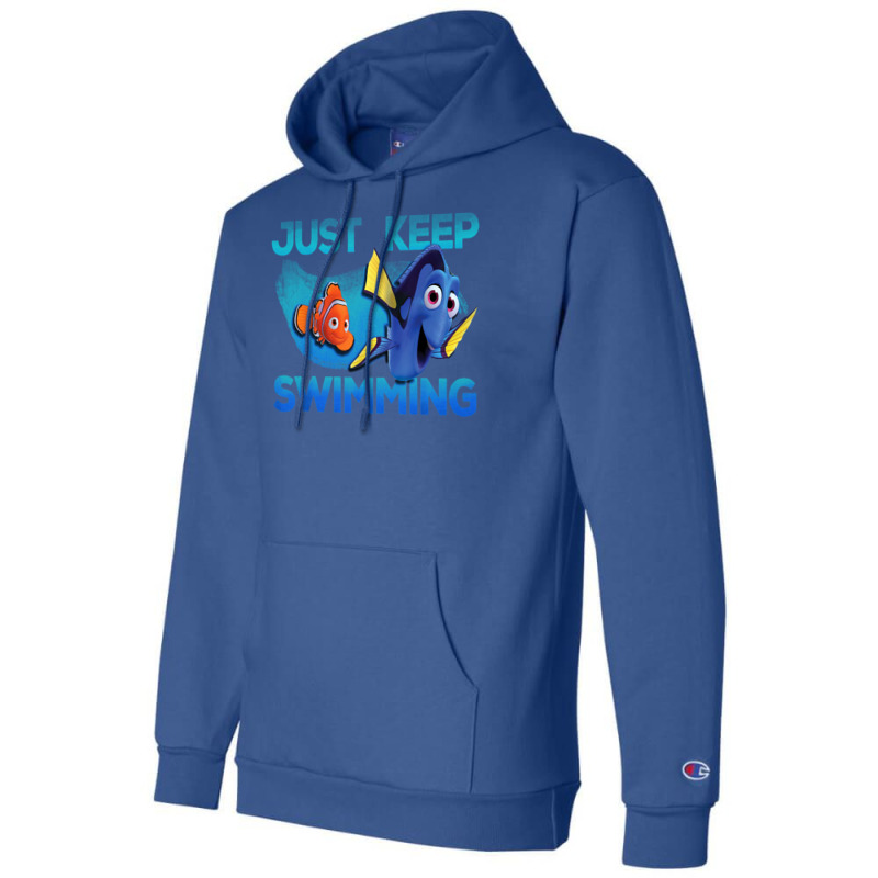 Finding Nemo Just Keep Swimming Funny Nemo And Dory Unisex Tee Adult T Champion Hoodie | Artistshot