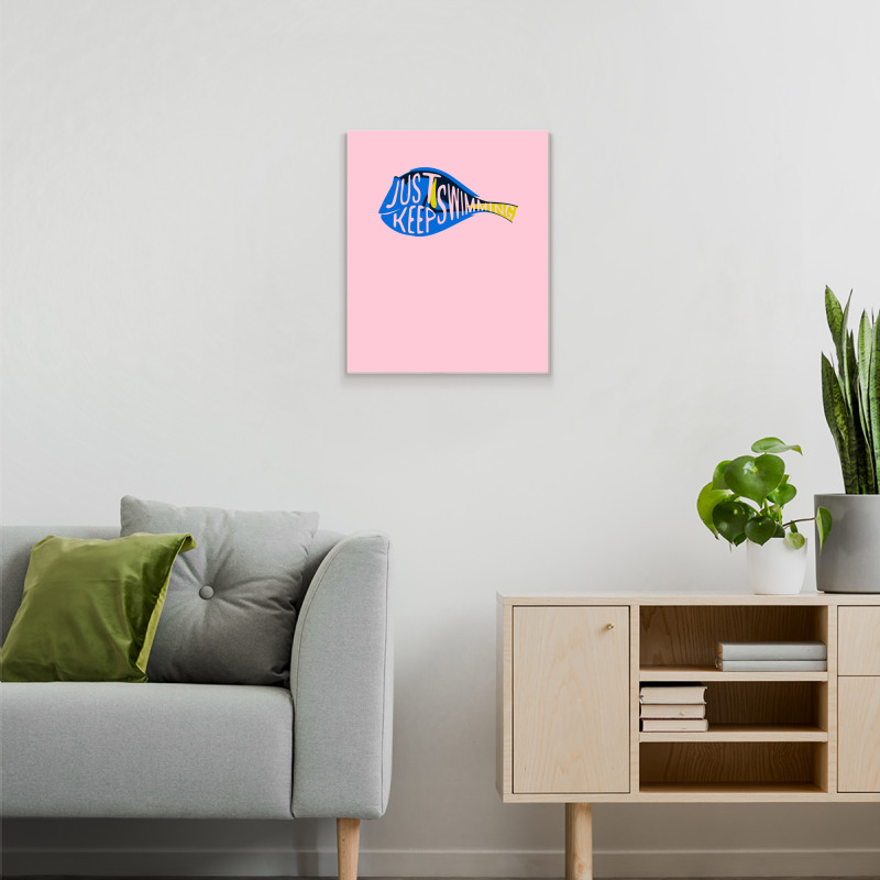 Finding Nemo Just Keep Swimming Sticker Metal Print Vertical | Artistshot