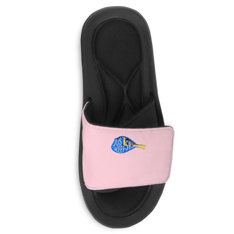 Finding Nemo Just Keep Swimming Sticker Slide Sandal | Artistshot