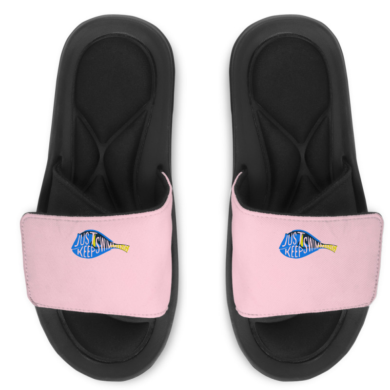 Finding Nemo Just Keep Swimming Sticker Slide Sandal | Artistshot