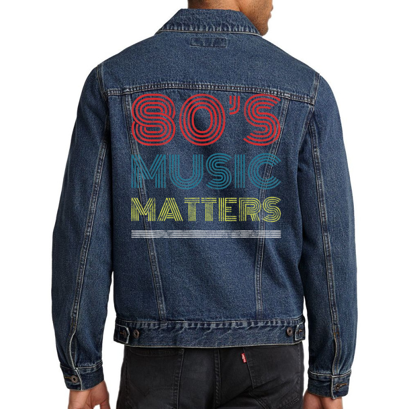 Hot Trend 80s Music Rocks Vintage 80s Style Retro Colors Men Denim Jacket by haodinhvan1 | Artistshot