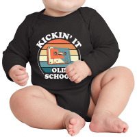 Limited Edition Kickin' It Old School Long Sleeve Baby Bodysuit | Artistshot