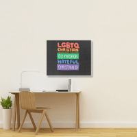 Limited Edition Lgbtq Christian Is Not An Oxymoron Lgbt Pride Gift Landscape Canvas Print | Artistshot