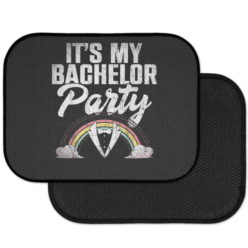 Mens Its My Bachelor Party Rainbow Groom Funny Bachelor Party T Shirt Rear Car Mat | Artistshot