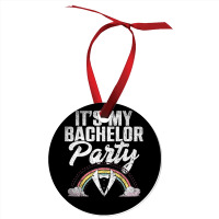 Mens Its My Bachelor Party Rainbow Groom Funny Bachelor Party T Shirt Ornament | Artistshot