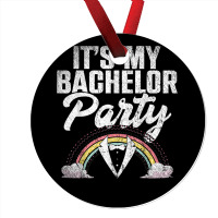 Mens Its My Bachelor Party Rainbow Groom Funny Bachelor Party T Shirt Ornament | Artistshot