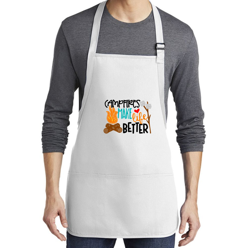 Campfires Make Life Better Camping Lover Smores Adventure Medium-length Apron | Artistshot