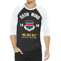 Hot Trend Air Force 55th Wing 3/4 Sleeve Shirt | Artistshot