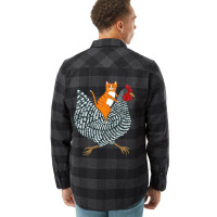 Trending Ginger Cat Chicken Ride Flannel Shirt | Artistshot