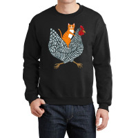 Trending Ginger Cat Chicken Ride Crewneck Sweatshirt | Artistshot