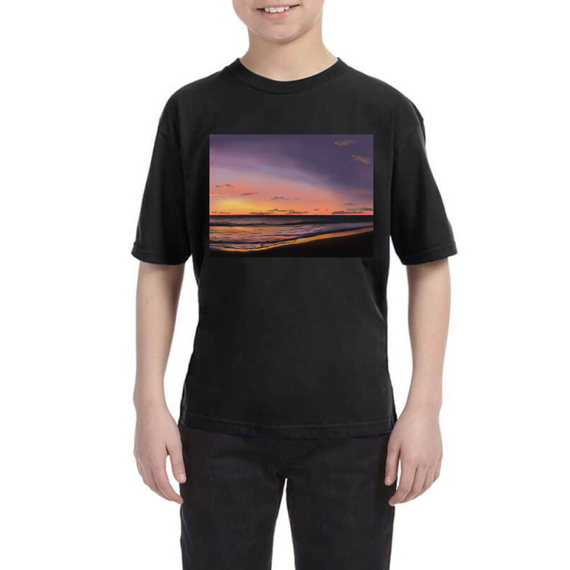 Hot Trend Sunset On The Beach Youth Tee by poppyallen | Artistshot