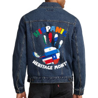 Womens Latin America Latino Pride Hand Hispanic Heritage Month Vneck Men Denim Jacket | Artistshot