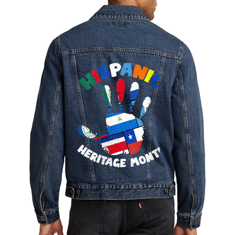 Womens Latin America Latino Pride Hand Hispanic Heritage Month Vneck Men Denim Jacket by BarbaraArtist | Artistshot