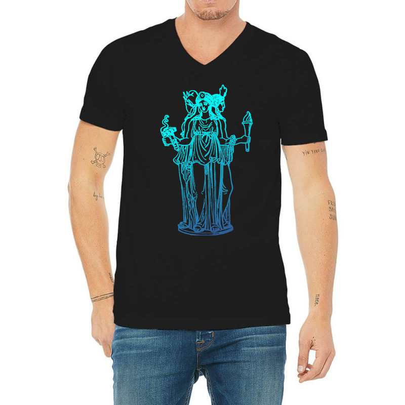 Hot Trend Moon Star Triple Goddess Hecate V-Neck Tee by Crews Micki | Artistshot