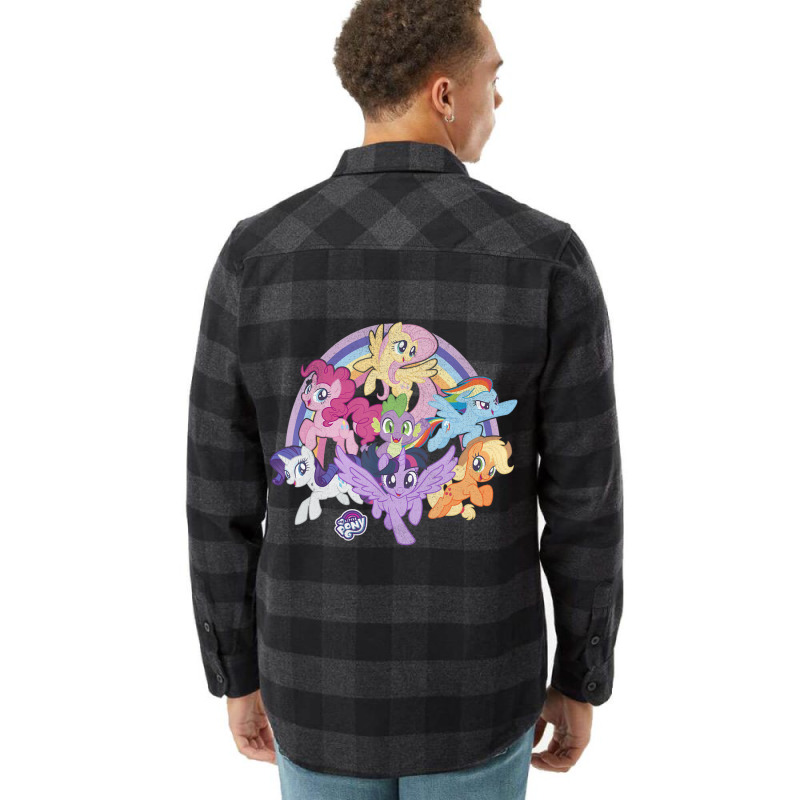 My Little Pony Friendship Is Magic Rainbow Pony Group Shot Flannel Shirt | Artistshot