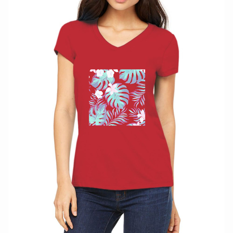 Hawaii  Hawaii Forest Pattern Women's V-Neck T-Shirt by abadiva | Artistshot