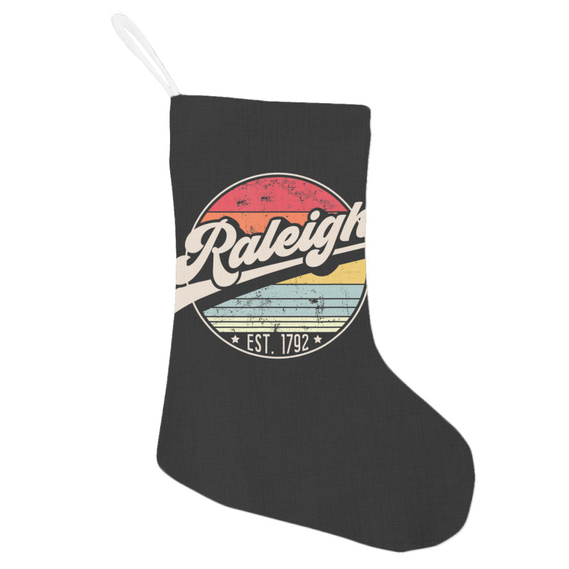 Hot Trend Retro Raleigh Nc Home City 70s Style Sunset Holiday Stocking | Artistshot